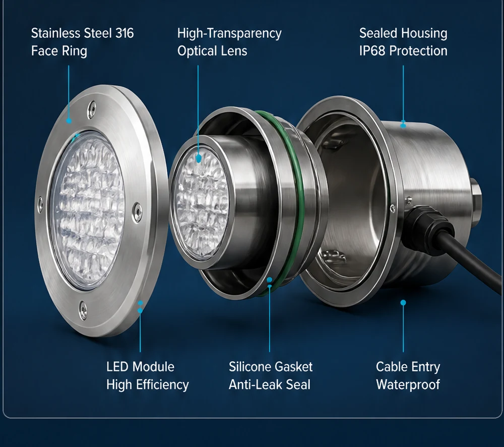 How to Choose Underwater Pool Lights for Different Installation Types