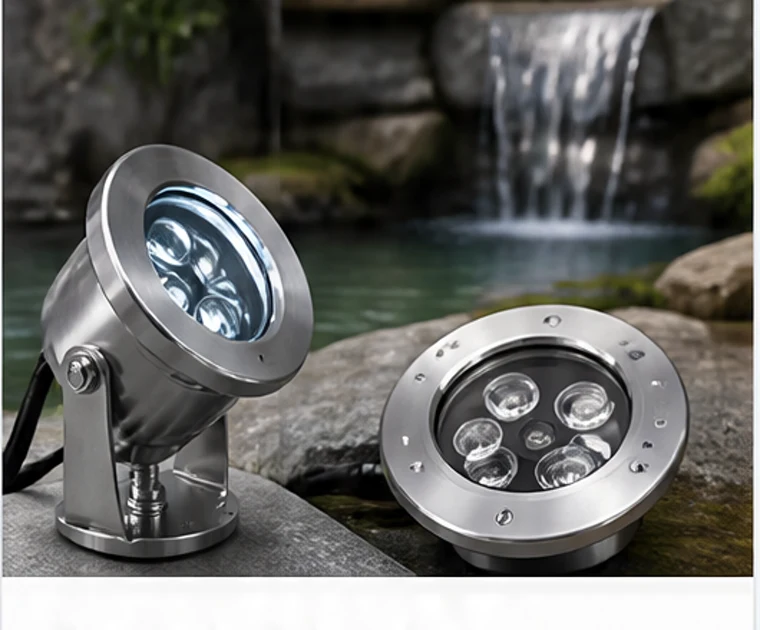 Stainless Steel Fountain Light